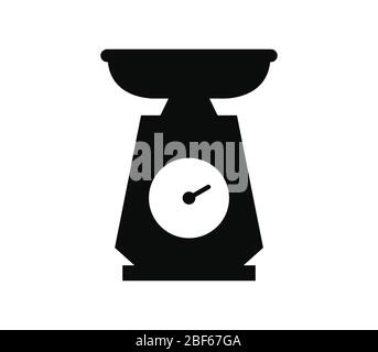 kitchen scale icon illustrated in vector on white background Stock Vector