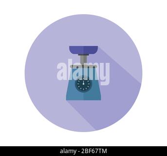 kitchen scale icon illustrated in vector on white background Stock Vector