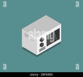 oven isometric icon illustrated in vector on white background Stock Vector