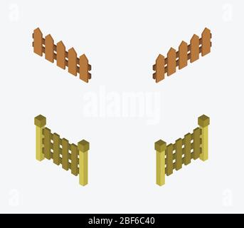 fence icon illustrated in vector on white background Stock Vector