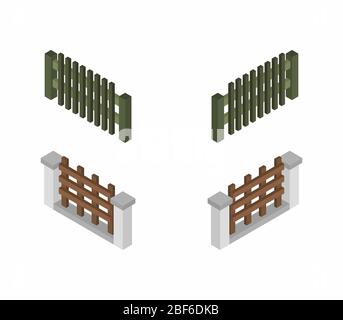 fence icon illustrated in vector on white background Stock Vector