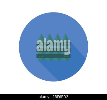 fence icon illustrated in vector on white background Stock Vector