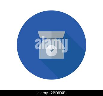 kitchen scale icon illustrated in vector on white background Stock Vector