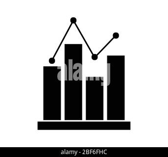 analytic icon illustrated in vector on white background Stock Vector