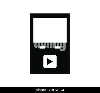 mp3 player icon illustrated in vector on white background Stock Vector