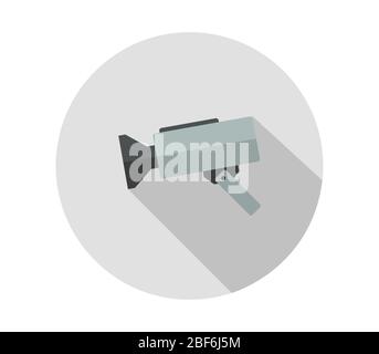 surveillance camera icon illustrated in vector on white background Stock Vector