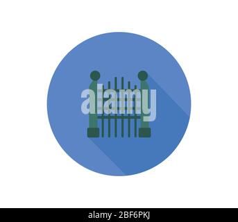 gate icon illustrated in vector on white background Stock Vector