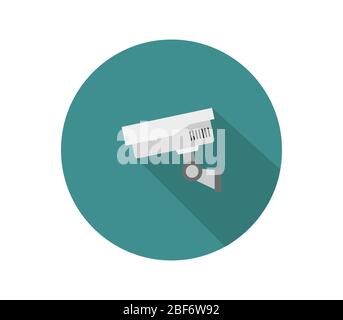 surveillance camera icon illustrated in vector on white background Stock Vector