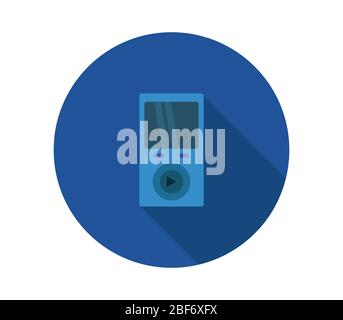 mp3 player icon illustrated in vector on white background Stock Vector