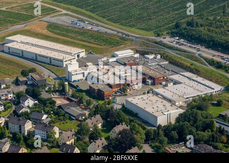 Industrial and commercial area of Alcoa Power and Propulsion in Bestwig, 13.08.2015, aerial view, Germany, North Rhine-Westphalia, Sauerland, Bestwig Stock Photo