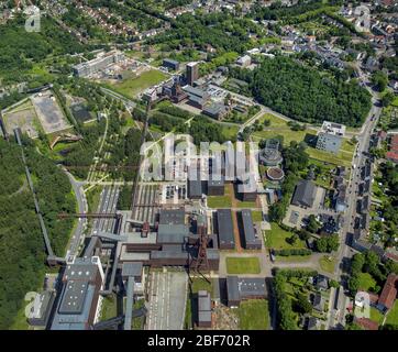 , coal mines Zollverein in Essen with new building RAG Montan Immobilien GmbH in Essen, 23.06.2016, aerial view, Germany, North Rhine-Westphalia, Ruhr Area, Essen Stock Photo