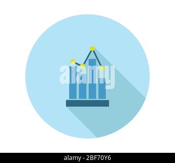 analytic icon illustrated in vector on white background Stock Vector