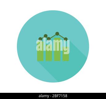 analytic icon illustrated in vector on white background Stock Vector
