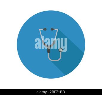 stethoscope icon illustrated in vector on white background Stock Vector