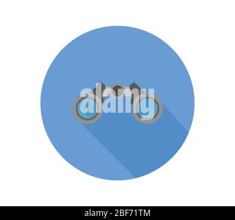 binoculars icon illustrated in vector on white background Stock Vector
