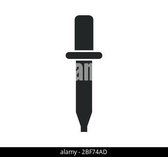 pipette icon illustrated in vector on white background Stock Vector