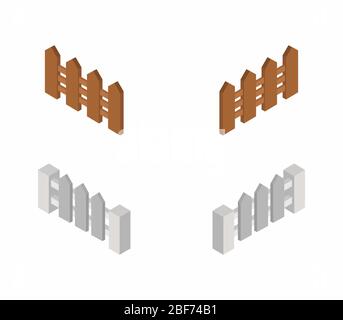 fence icon illustrated in vector on white background Stock Vector