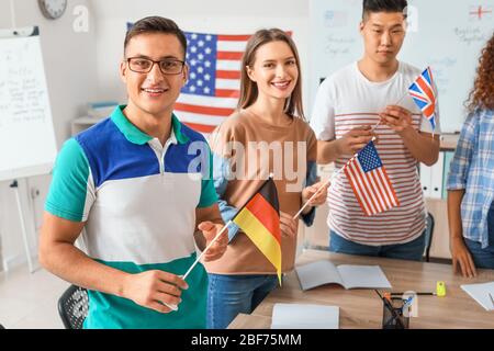 People taking classes at language school Stock Photo