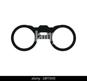 binoculars icon illustrated in vector on white background Stock Vector