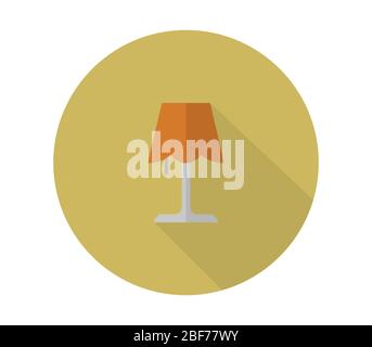 lamp icon illustrated in vector on white background Stock Vector