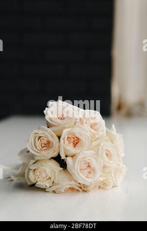 Wedding bouquet of a roses with copyspace Stock Photo