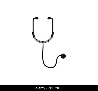 stethoscope icon illustrated in vector on white background Stock Vector