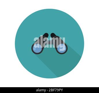 binoculars icon illustrated in vector on white background Stock Vector