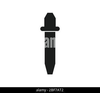 pipette icon illustrated in vector on white background Stock Vector