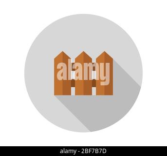 fence icon illustrated in vector on white background Stock Vector