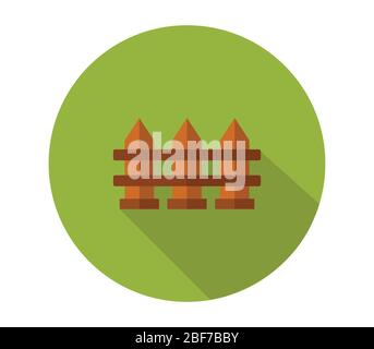 fence icon illustrated in vector on white background Stock Vector