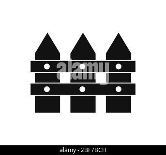 fence icon illustrated in vector on white background Stock Vector