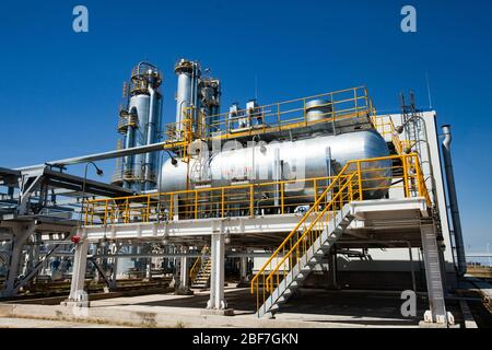 Exchanger Level Refinery Module Heat exchanger in a refinery. The equipment for oil refining Stock ...