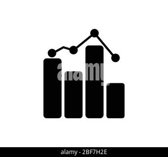 analytic icon illustrated in vector on white background Stock Vector