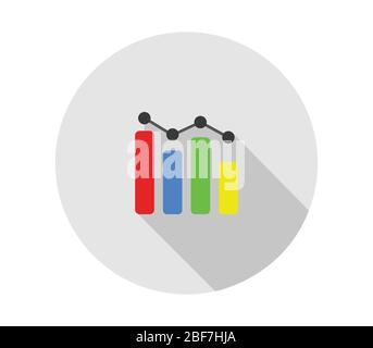 analytic icon illustrated in vector on white background Stock Vector