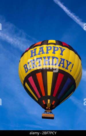 Happy Birthday balloons in the sky Stock Photo by ©daboost 4444972