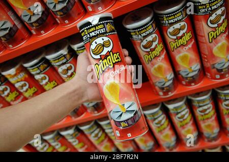 Pringles, crisps,potato chips Stock Photo