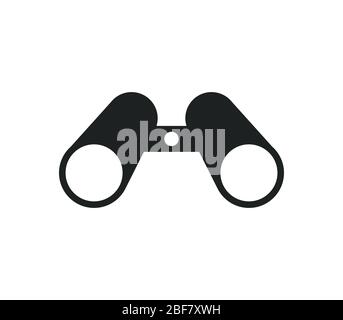 binoculars icon illustrated in vector on white background Stock Vector