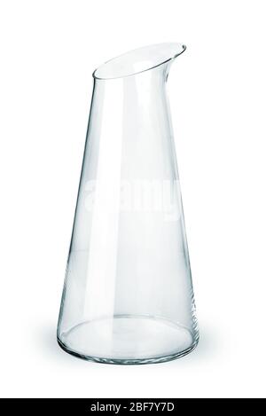 Empty laboratory flask on white background Stock Photo