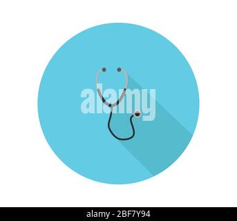 stethoscope icon illustrated in vector on white background Stock Vector