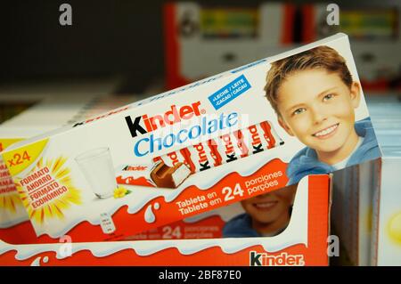kinder Chocolate,Tablet Stock Photo