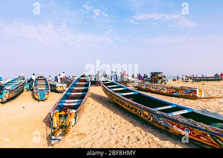 KAYAR, SENEGAL - NOVEMBER 14, 2019: Traditional fishing village of Kayar, Senegal. West Africa. Stock Photo