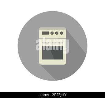 oven icon illustrated in vector on white background Stock Vector