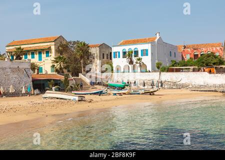 Traditional architecture at Goree island, Dakar, Senegal. West Africa. Stock Photo