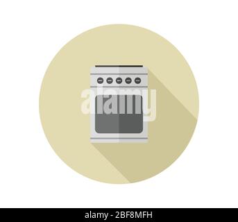 oven icon illustrated in vector on white background Stock Vector