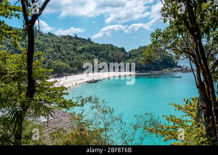 Freedom Beach, Phuket / Thailand - January 16, 2020: Freedom Beach is most popular bay in Phuket, Thailand Stock Photo