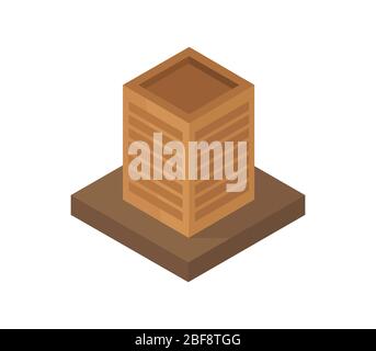isometric skyscraper icon illustrated in vector on white background Stock Vector