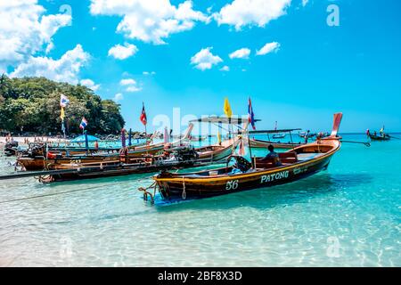 Freedom Beach, Phuket / Thailand - January 16, 2020: Freedom Beach is most popular bay in Phuket, Thailand Stock Photo