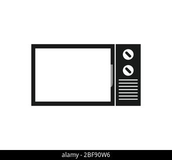 microwave icon illustrated in vector on white background Stock Vector