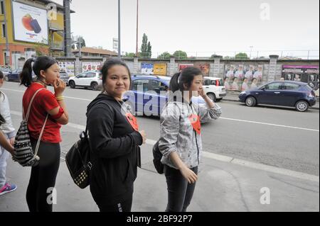 Milano (Italy) immigrants in Padova street Stock Photo