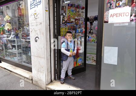 Milano (Italy) immigrants in Padova street Stock Photo